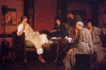Sir Lawrence Alma-Tadema : Tibulius at Delia's
